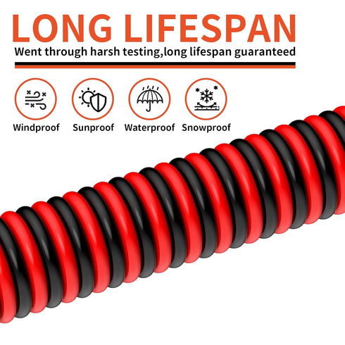 14 Gauge 2 Conductor 15FT Red Black Silicone Parallel Oxygen Free Tinned Copper Electrical Wire for LED Strips Lamps Lighting Automotive 14/2-15FT...