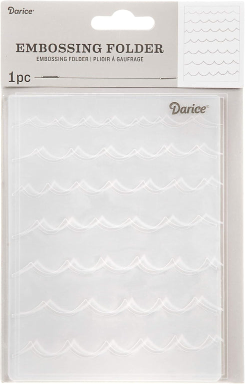 Darice Waves, 4.25 x 5.75 Embossing Folder, Clear...