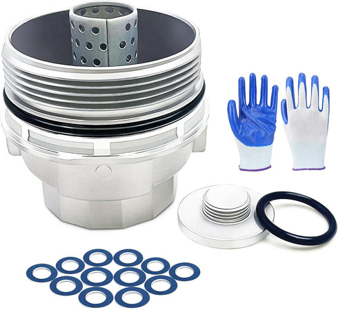 15620-31060 Oil Filter Housing Cap + Plug For Toyota 2007-2022 Camry 2010-2022 4Runner 2005-2022 Avalon Fj Cruiser RAV4 And Lexus RX330 Oil Filter...