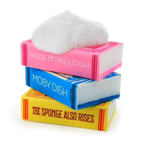 Genuine Fred Neat and Novel, Book Kitchen Sponges, Set of 3...