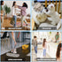 8 Pcs Mop Slippers Socks Floor Cleaning,Microfiber Shoe Covers dust Washable Reusable for Woman Man House Kitchen (Grey)...
