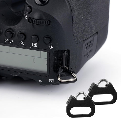 2pcs Camera Neck Strap Screw Holders, Stainless Steel Lug Ring Camera D Ring Camera Neck Strap Screw Holder with Triangle Split Rings Compatible f...