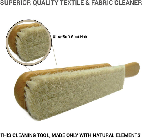 Valentino Garemi Ultra-Soft Goat Hair Cleaning Brush | for Elegant Delicate Flat Fabrics Suits, Jacket, Coats or Couch | Remove Dandruff, Dust, Pe...