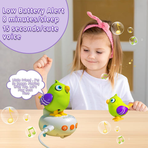 Toddler Toys 2-3, Interactive Musical Electronic Pets Talking Bird for Kids, Early Educational Learning Toys with 26 Songs & Recording, 1 2 3 4 Ye...