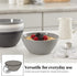 US Acrylic Unbreakable 28 oz. Plastic Stackable Cereal Bowls for Snacks & Ice Cream in Grey Colors (Set of 8) 6-inch Reusable, BPA-Free, Made in t...
