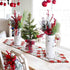 OurWarm Christmas Embroidered Table Runners Poinsettia Holly Leaf Table Linens for Christmas Decorations 15 x 70 Inch...