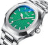 Men Silver Diamond Watch: Quartz Luminous Analog Watch Waterproof Wristwatch Stainless Steel Band Reloj with Gift Box & Removal Tool...