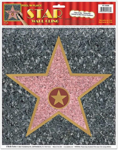 Beistle Walk of Fame Star Peel-N-Place Decoration...