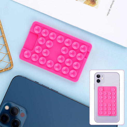 Sticky Phone Case Mount, Reusable Suction Cup Phone Case Holder Suction Phone Case Adhesive Phone Case Mount Mat Mobile Holder Accessory for Selfi...
