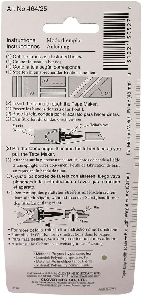 Clover 464/25 Bias 1-Inch Tape Maker, 1 EA...