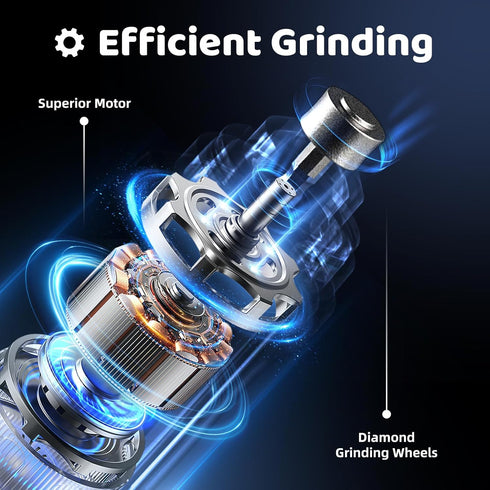Dog Nail Grinder, Super Quiet LED Light 2 Speeds LCD Display Electric Rechargeable Pet Nail Trimmers Clipper Painless Paws Grooming & Smoothing To...