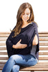 Byrd & Blume Maternity Nursing Cover Breathable Lightweight Breastfeeding Cover Wrap Shawl Scarf Poncho Full 360 (Navy, One size)...
