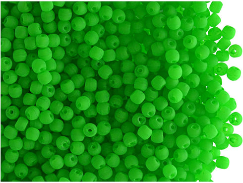 SCARA 0.35 ounce (10g) Czech Glass Round Beads 0.08 inches (2mm), NEON (UV Active) Glass beads for Jewelry and Bracelets Making, Beads for Bracele...