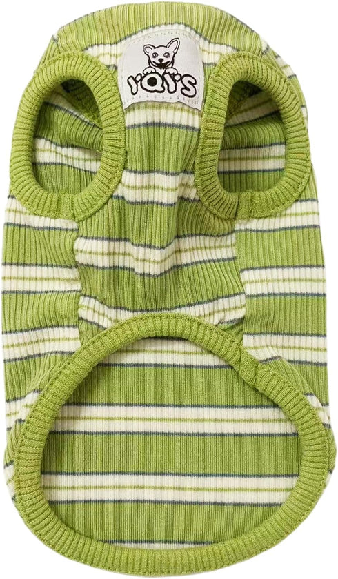 YQYS Dog Shirts Multi-color Striped Cotton Vest for Small Dogs and Cats Puppy Clothes Teacup Dog Clothing Tank Top for Chihuahua Miniature Pinsche...