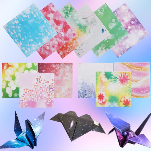 Origami Paper, DOITEM 200 Sheets 6 inches Square 24 Colors Differents Color on Both Sides Hand Crafts Origami Paper Arts Creativity...