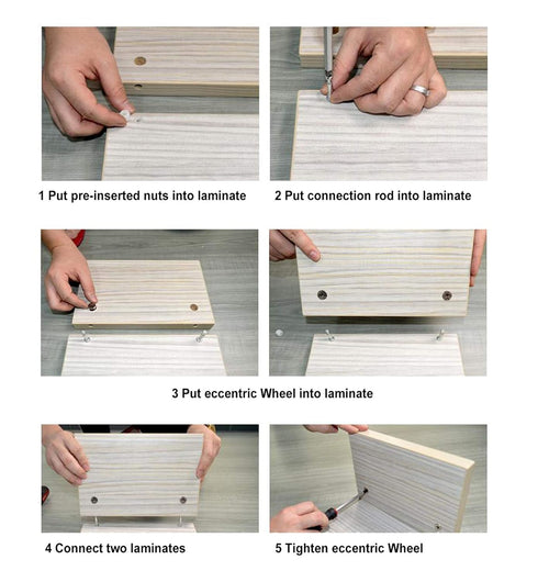 binifiMux 90pcs Crib Screws Furniture Cam Lock Connecting Screws Nuts Assortment Kit,Hex Socket Cap Screws/Cam Fitting/Dowel/Pre-Inserte for Cabin...