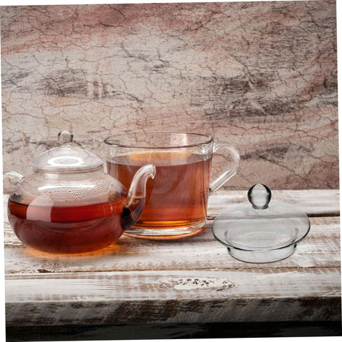 Teapot Lid Small Glass Lid Pot Lid Top Clear Lids Replacement Glass Teapot Caps Glass Tea Pot Lid Tea Steeper Lid Tea Kettle Lid Replacement Glass...