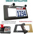 Aootf License Plate Frames- Matte Black Aluminum Car Tag Cover, 2 Pack Heavy Duty Front & Rear Holders for Women/Men, with Screws Bolts, Tire Valv...