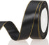 YASEO 25 Yards 1 Inch Black Satin Ribbon with Gold Edges, Gold Border Fabric Ribbons for Gift Wrapping and Crafts...