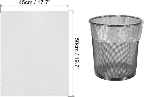 PATIKIL 4 Gallon Trash Bags, 5 Rolls / 100 Counts Thicken Rubbish Bags Portable Small Garbage Bags for Office Bedroom Kitchen, Grey...