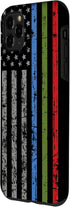iPhone 11 Pro Max Police Military and Fire Thin Blue Green Red Line Flag Case...