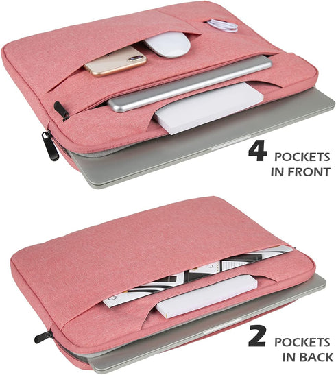 RAINYEAR 15.6" Laptop Sleeve Case Compatible with 15.6 Inch Notebook Computer Chromebook,Briefcase with Hidden Handle Multiple Pocket Protective P...