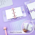 2 Pack Mini Transparent 3 Ring Binder Covers with Binder Inner Paper and Pockets, Clear Soft PVC Notebook Closure Loose Leaf Folder with Snap Butt...