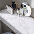 Abyssaly White/Gray Marble Paper Thicken Cleanable Self-Adhesive Wallpaper for Countertops 3D Removable Peel and Stick Wallpaper Wall DIY Design 1...