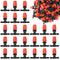 80 Pcs 1/4 Inch Drip Emitter Irrigation Drippers Misting Nozzles Adjustable Micro Spray Irrigation Emitters for Garden Agricultural Irrigation Pat...