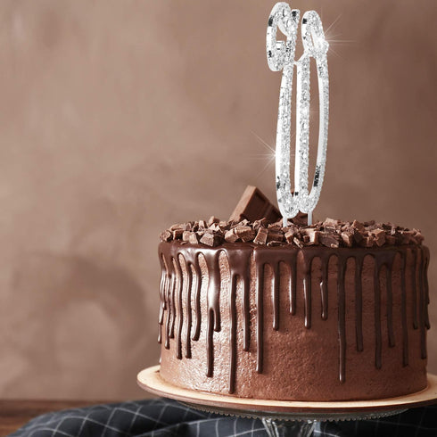 Letter W Cake Topper Rhinestone Crystal Silver Letter for Wedding or Anniversary Birthday Party Decoration Supplies...