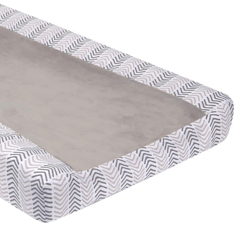 Lambs & Ivy Woodland Forest Gray Chevron Changing Pad Cover...