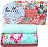 Galabloomer Newborn Swaddle Blanket with Headband Set Baby Girl Receiving Blanket Aqua Flower...
