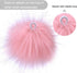Coopay 24 Pieces Faux Fox Fur Pom Pom Balls DIY Fur Fluffy with Elastic Loop for Hats Keychains Scarves Gloves Bags Charms Knitting Accessories (M...