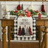 Artoid Mode Waterclor Buffalo Plaid Christmas Trees Merry Xmas Table Runner, Seasonal Winter Holiday Kitchen Dining Table Decoration for Indoor Ou...