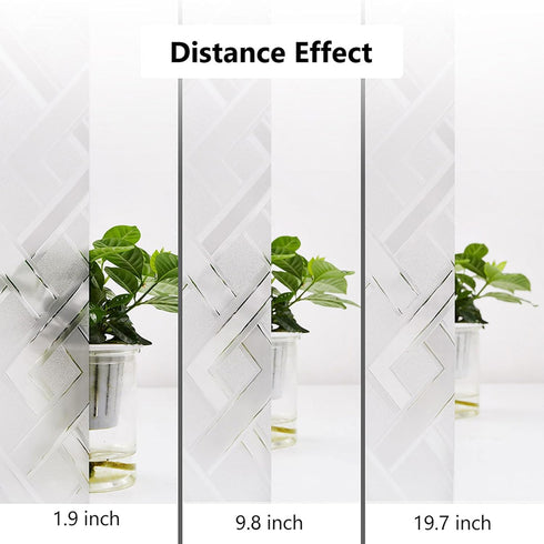 Kromapolis Window Privacy Film Frosted Glass Window Film, Static Cling Door Decorative Film, Opaque Glass Stickers Non-Adhesive UV Blocking Coveri...