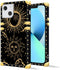 MIZEHAI Case for iPhone 13 Design Sun and Moon Pattern Protective Retro Elegant Square Slim Shockproof TPU Mobile Phone Case......