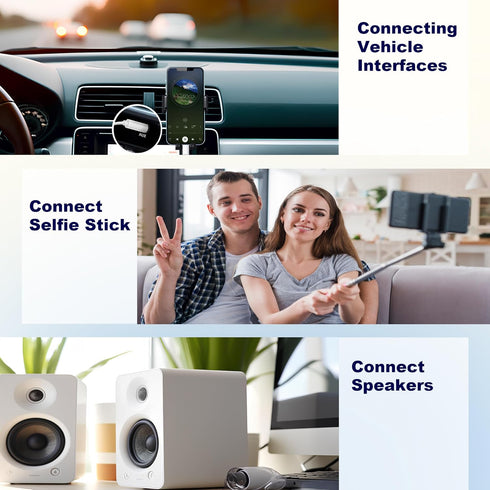 USB-C to 3.5 mm Headphone Jack Adapter, 3 Pack USB C to Aux Audio Dongle Cable Cord Compatible with iPhone 15 Series, iPad Pro, Samsung Galaxy S23...