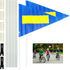 Bike Safety Flag with Pole 2 Sets, 6-Foot Adjustable Height Sturdy Fiberglass Tear-Resistant Waterproof Safety Flag Blue...