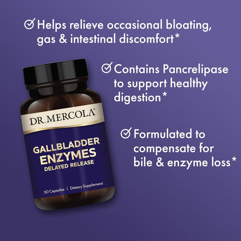 Dr. Mercola Gallbladder Enzymes, 30 Servings (30 Capsules), Dietary Supplement, Supports Digestive Health, Non GMO...