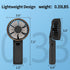 Handheld Fan, Portable Fan, 4000mAh Rechargeable Personal Fan, 180° Foldable Mini Desk Fan with 6 Wind Speed, LCD Digital Display, Lanyard as Neck...