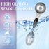 Magnetic Measuring Spoons Set of 8 with Leveler, Stainless Steel Metal Measuring Spoon, Dual Sided for Measuring Dry and Liquid Ingredients, Teasp...