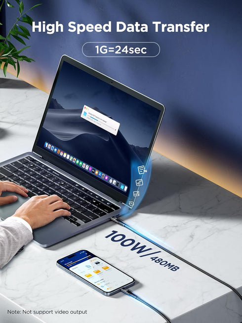 USB C to USB C Cable 100W 6FT 2Pack USBC to USBC Fast Charging Cable Braided USB C to C Charger Cord for iPhone 15/15Pro/15Plus/15 Pro Max, iPad P...