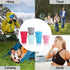 Silicone Collapsible Travel Cup for Outdoor Camping and Hiking Big Capacity With Lid (1 Pack) (Green)...