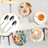 12 Pieces Spoons and Forks Set,Food Grade Stainless Steel Flatware Cutlery Set,6 Forks(6.8 inch) and 6 Spoons(6.6inch) Silverware Set for Home,Kit...
