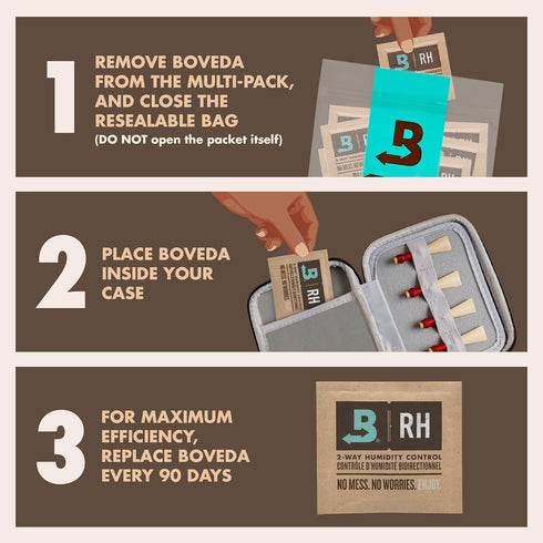 Boveda 49% Two-Way Humidity Control Packs for Music Bows & Small Woodwinds – Size 8 – 10 Pack – Moisture Absorbers for Small Instrument Cases – Hu...