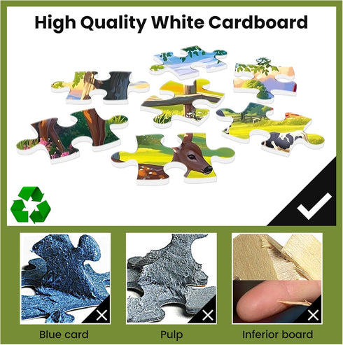 300 Pieces Puzzles for Adult Jigsaw Puzzle 300 Piece Puzzle Children Elderly Puzzle Deer Cow Farm Puzzle Gift for Mom Dad Family Friend Family Act...