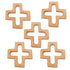 2pcs Organic Wood Cross Pure Natural Animal Shape Toys Beech Wooden Handmade Grasping Pattern DIY Pacifier Chain Pendant...