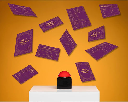 Bible Friendly Feud Game Set, Bible Game Supplies, Bible Games for Adults and Teens, Feud Quiz, Church Family Feud, Games for Church Group, Fun Ho...