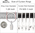 40 Pack Curtain Rings with Clips, Drapery Clips with Rings, Drapes Rings 1.26 in Interior Diameter, Fits up to 1 in Curtain Rod, White...