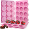 Actvty Round Chocolate Cookie Molds, 3 Pieces 12-Cavity Cylinder Chocolate Silicone Molds for Covered Oreo, Cookies Candy Jelly Mini Cakes and Muf...